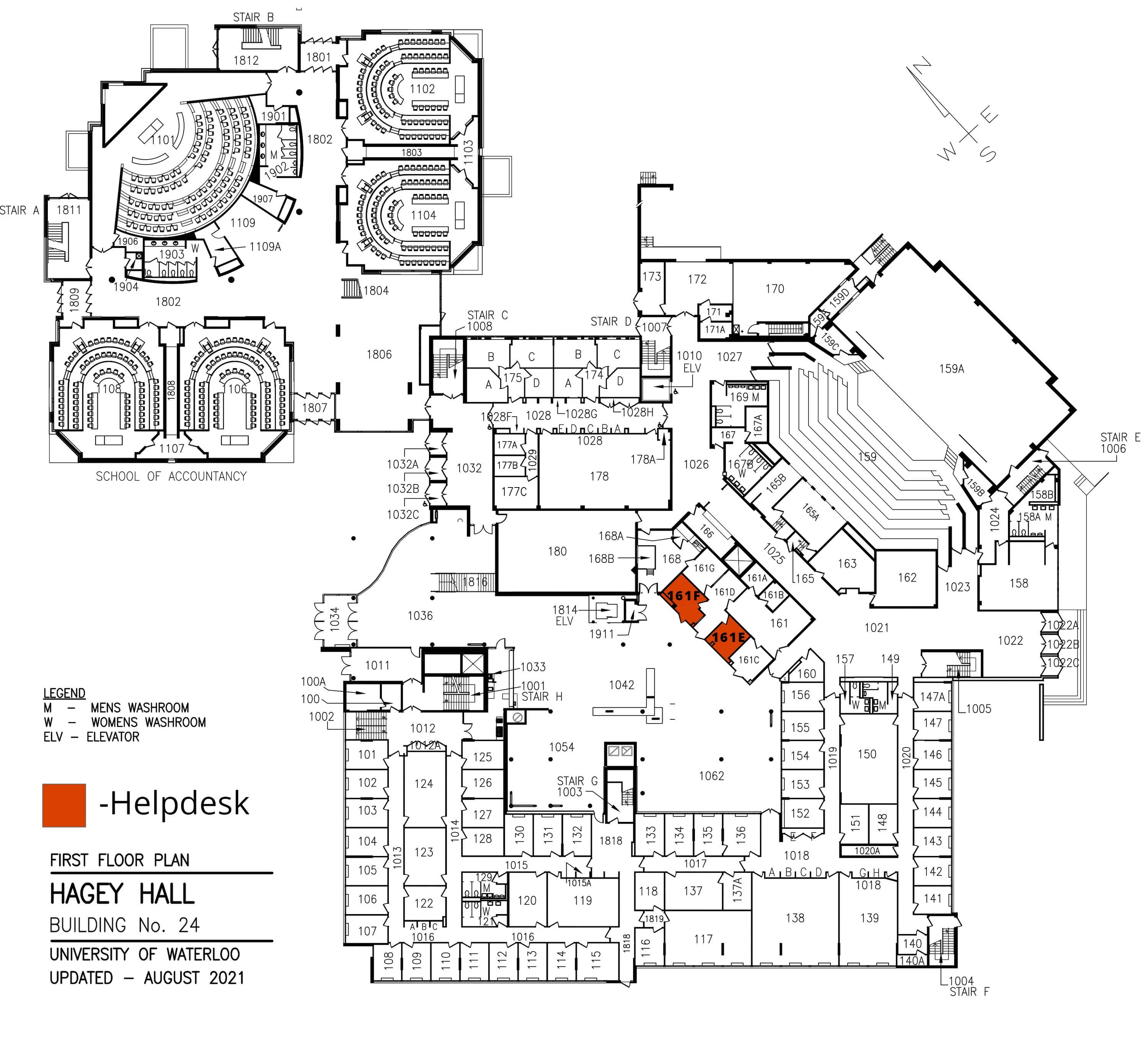 floor plan of Hagey Hall - a waterloo building